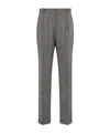 Dior Herringbone Wool Casual Pants In Gray