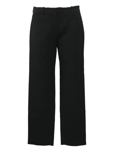 Pre-owned Dior High-rise Straight-leg Trousers In Black