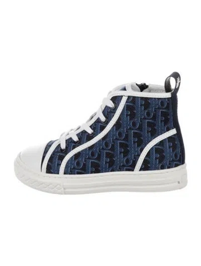 Pre-owned Dior Babies' High Top Sneakers In Blue