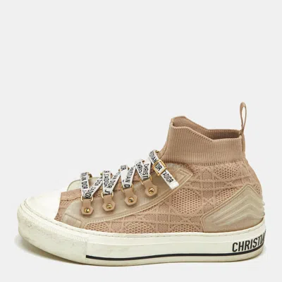 Pre-owned Dior High Top Sneakers Size 36 In Sand
