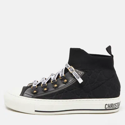 Pre-owned Dior High Top Sneakers Size 38 In Black