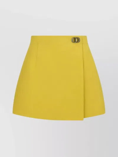 Dior High Waist A-line Shorts With Belt Detail In Green