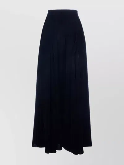 Dior High-waisted Maxi Length Pleated Skirts In Black