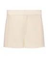 Dior High-waisted Wool Shorts In Nude