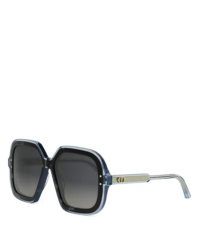 Dior Highlight S1i Square Sunglasses, 57mm In Black/gray Gradient