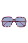 Dior Highlights S1i 57mm Square Sunglasses In Brown