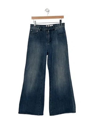 Pre-owned Dior High-rise Flared Jeans In Blue