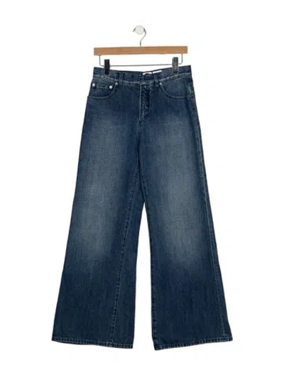 Pre-owned Dior High-rise Flared Jeans In Blue