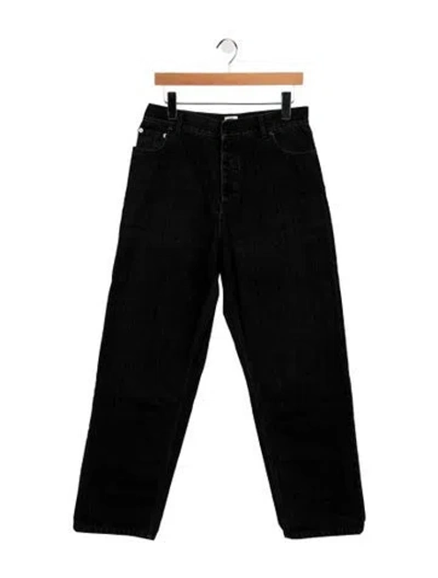 Pre-owned Dior High-rise Straight Leg Jeans In Black