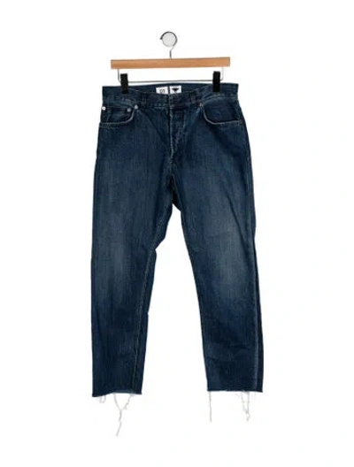 Pre-owned Dior High-rise Straight Leg Jeans In Blue