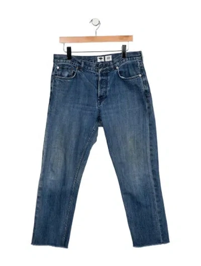 Pre-owned Dior High-rise Straight Leg Jeans In Blue