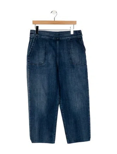 Pre-owned Dior High-rise Straight Leg Jeans In Blue