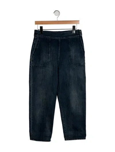 Pre-owned Dior High-rise Straight Leg Jeans In Blue