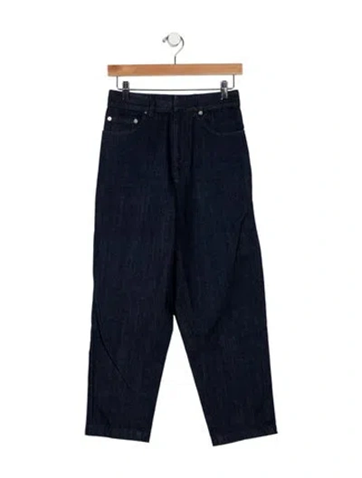 Pre-owned Dior High-rise Straight Leg Jeans In Blue