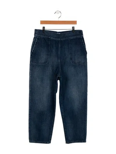 Pre-owned Dior High-rise Straight Leg Jeans In Blue