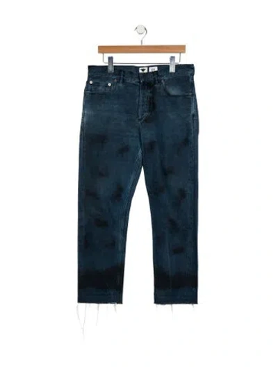 Pre-owned Dior High-rise Straight Leg Jeans In Blue