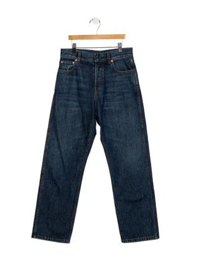 Pre-owned Dior High-rise Straight Leg Jeans In Blue
