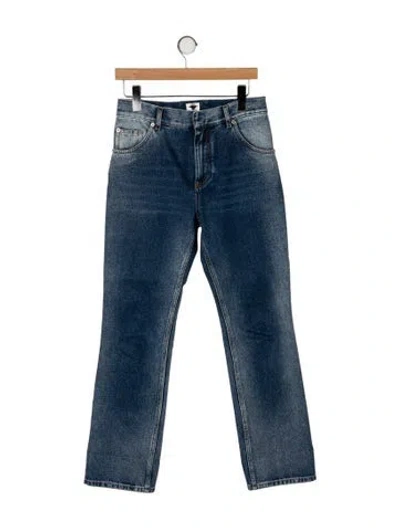 Pre-owned Dior High-rise Straight Leg Jeans In Blue