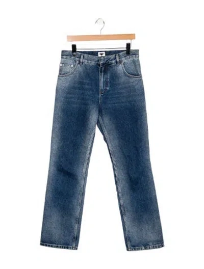 Pre-owned Dior High-rise Straight Leg Jeans In Blue