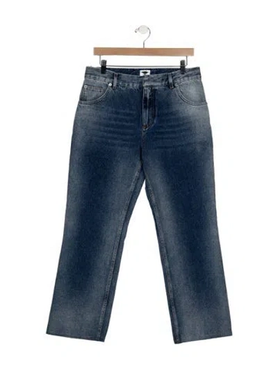 Pre-owned Dior High-rise Straight Leg Jeans In Blue