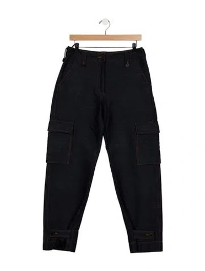 Pre-owned Dior High-rise Straight Leg Jeans In Blue