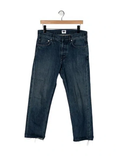 Pre-owned Dior High-rise Straight Leg Jeans In Blue