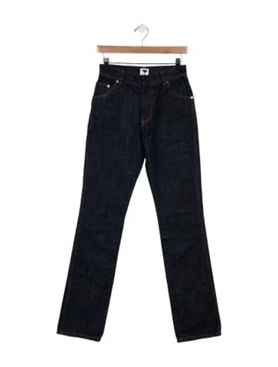 Pre-owned Dior High-rise Straight Leg Jeans In Blue