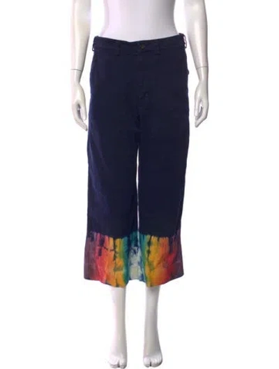 Pre-owned Dior High-rise Straight Leg Jeans In Blue