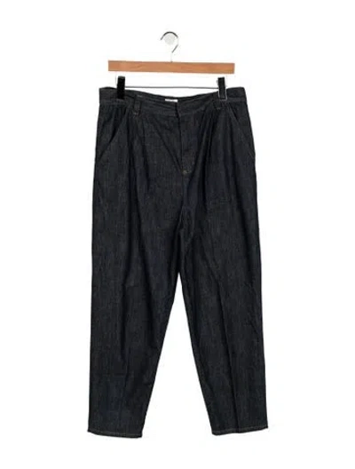 Pre-owned Dior High-rise Straight Leg Jeans In Blue