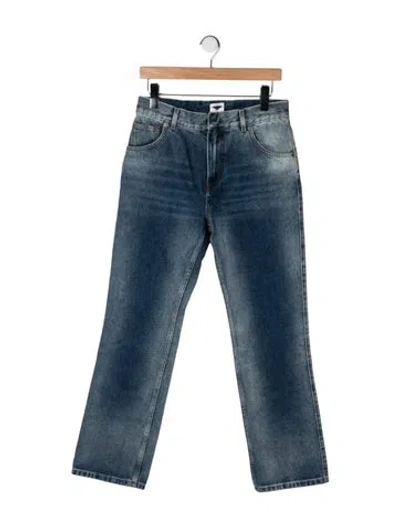 Pre-owned Dior High-rise Straight Leg Jeans In Blue