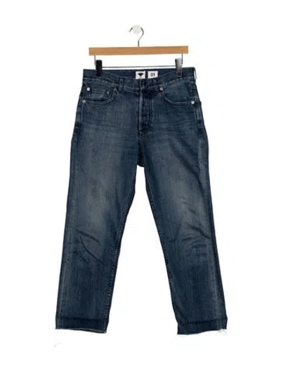 Pre-owned Dior High-rise Straight Leg Jeans In Blue