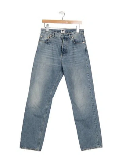 Pre-owned Dior High-rise Straight Leg Jeans In Blue