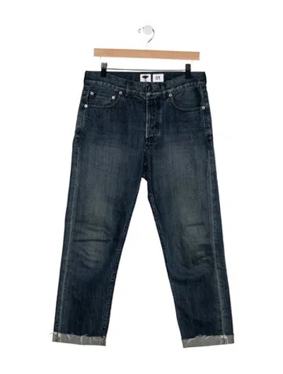 Pre-owned Dior High-rise Straight Leg Jeans In Blue