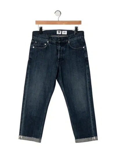 Pre-owned Dior High-rise Straight Leg Jeans In Blue