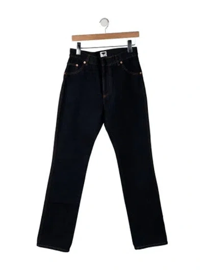 Pre-owned Dior High-rise Straight Leg Jeans In Blue