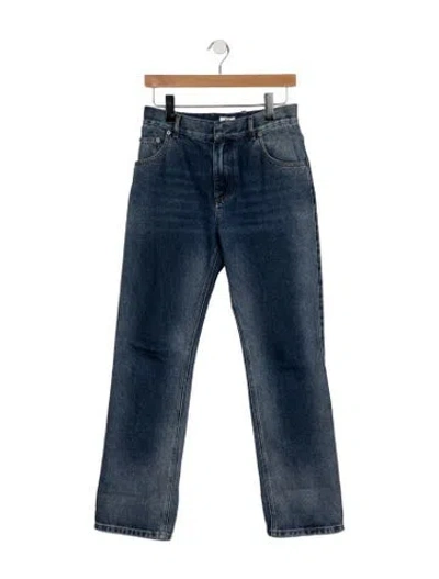 Pre-owned Dior High-rise Straight Leg Jeans In Blue