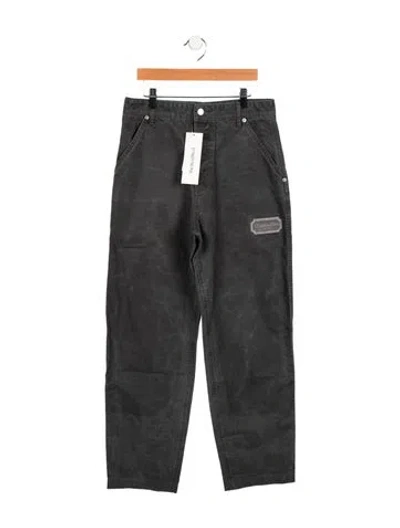 Pre-owned Dior High-rise Straight Leg Jeans In Gray