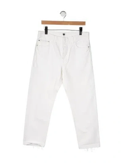 Pre-owned Dior High-rise Straight Leg Jeans In White