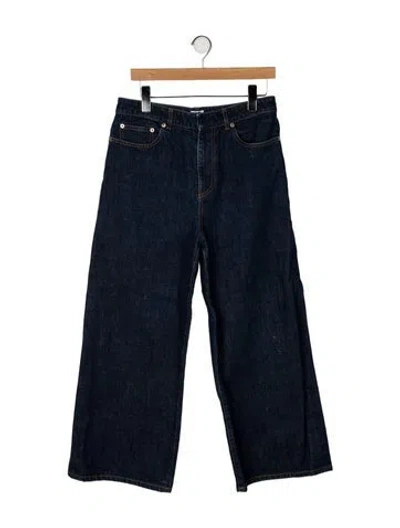Pre-owned Dior High-rise Wide Leg Jeans In Blue