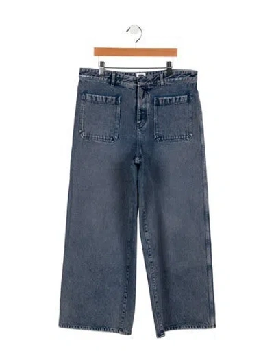 Pre-owned Dior High-rise Wide Leg Jeans In Blue