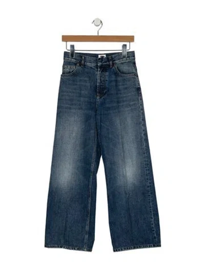 Pre-owned Dior High-rise Wide Leg Jeans In Blue