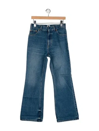 Pre-owned Dior High-rise Wide Leg Jeans In Blue