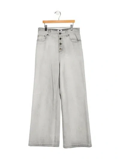 Pre-owned Dior High-rise Wide Leg Jeans In Blue