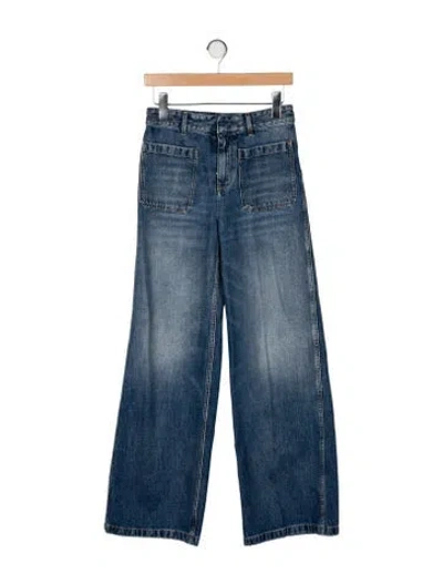 Pre-owned Dior High-rise Wide Leg Jeans In Blue