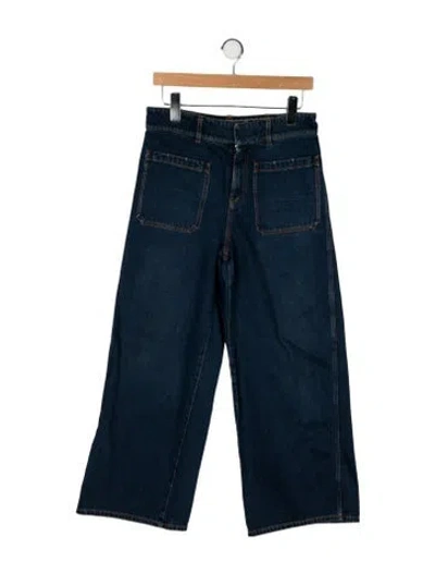 Pre-owned Dior High-rise Wide Leg Jeans In Blue