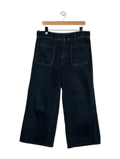 Pre-owned Dior High-rise Wide Leg Jeans In Blue