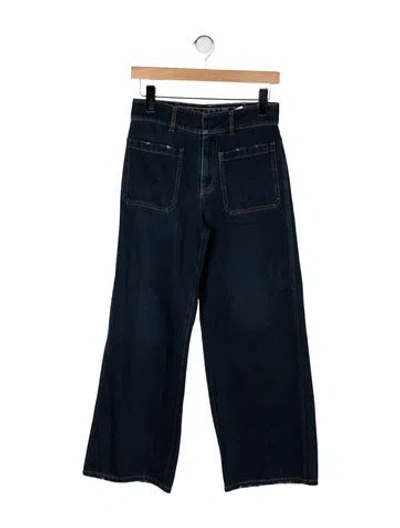 Pre-owned Dior High-rise Wide Leg Jeans In Blue