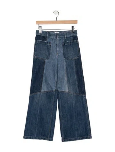 Pre-owned Dior High-rise Wide Leg Jeans In Blue