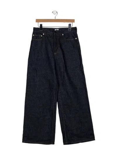 Pre-owned Dior High-rise Wide Leg Jeans In Blue