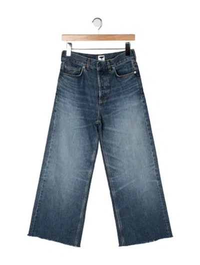 Pre-owned Dior High-rise Wide Leg Jeans In Blue